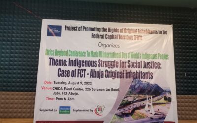 Participation du CALDHIS à la Journée mondiale des peuples autochtones à Abuja, Nigéria